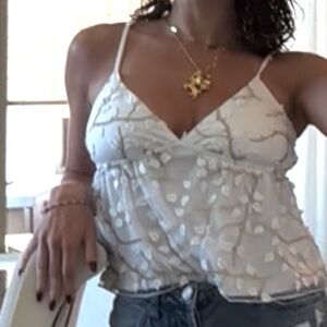 Elegant White Spaghetti Strap Top